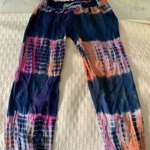 Girls Vintage Havana Printed Rayon Jogger Pant